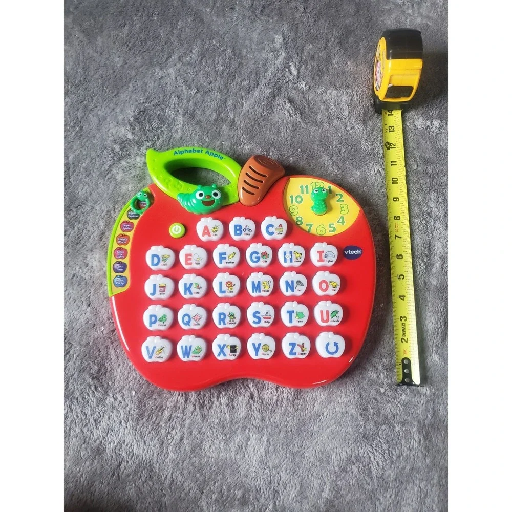VTECH 1010 ALPHABET APPLE Learning Toy ABCs Phonics LIGHTS AND MUSIC! Used